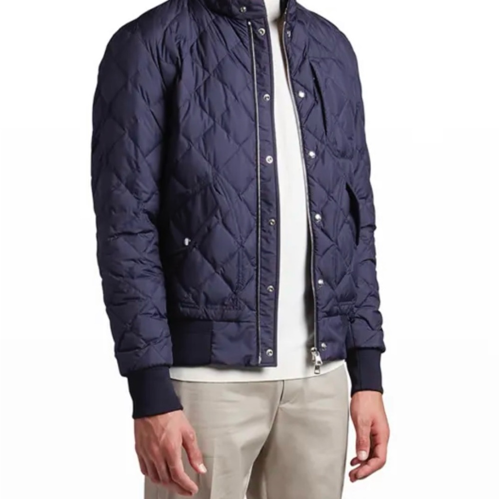 Burberry Blue Quilted Puffer Jacket